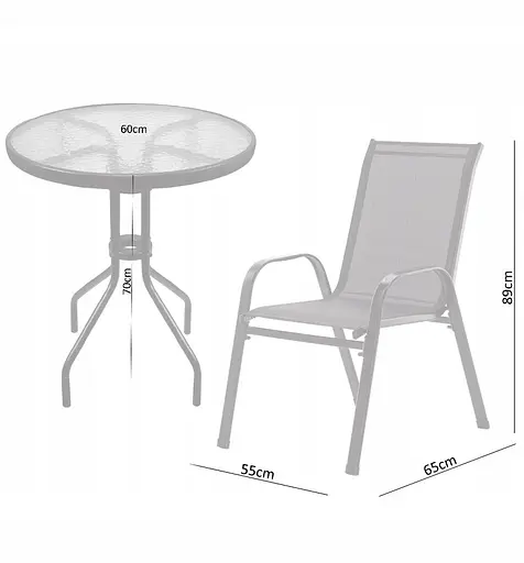 Комплект садових меблів GardenLine Majorka-2 Grey - фото 3