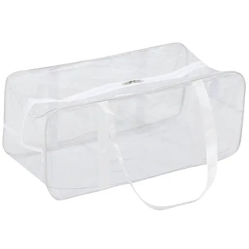 Прозрачная сумка в роддом размер XL 60 х 25 х 30 см (белая) - фото 1