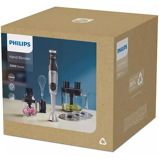 Блендер Philips Series 5000 заглибний 1200 Вт 5 в 1 чорний (HR2685/00) - фото 8