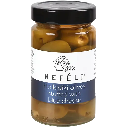 Набір: вермут Martini Extra Dry 18% 0,.5 л + оливки Nefeli Halkidiki зелені фаршировані блакитним сиром у розсолі 300 г + набір келихів S&T для мартіні 260 мл 4 шт. - фото 3