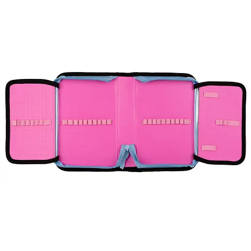 Школьный пенал твердый 1Вересня одинарный с двумя клапанами HP-04 Pink and Blue - фото 4