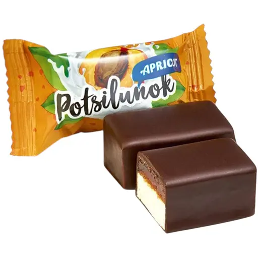 Конфеты глазированные SweeTale Поцелуй с ароматом абрикоса со сбивным корпусом 2.5 кг - фото 2