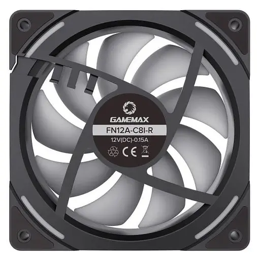 Вентилятор GameMax 120mm*3 KIT ARGB fan (функція ре версу) KF300R BK (KF300R BK) - фото 4