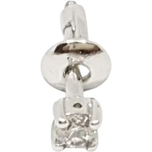 Серебряная моносерьга пуссета Dear с фианитом. 3003.1С