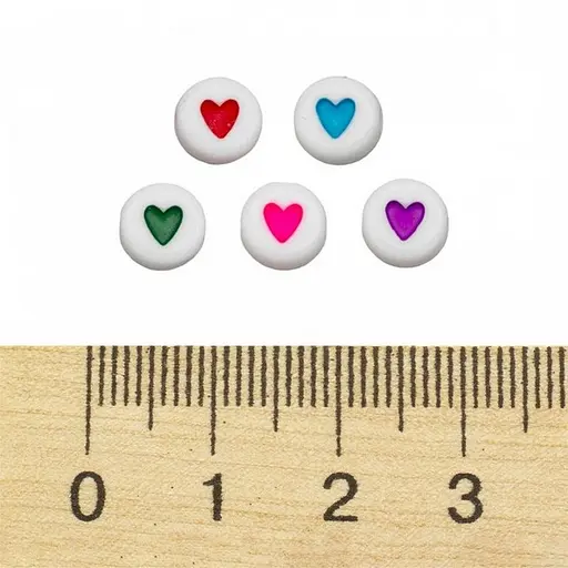 Декоративні намистинки для творчості Серця Dom Busin УТ100031343 в упаковці 170 шт - фото 2