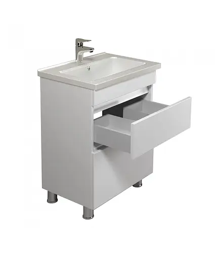 Тумба Мойдодир MoonShine 60 з умивальником Rodeo 60 підлогова Білий - фото 6