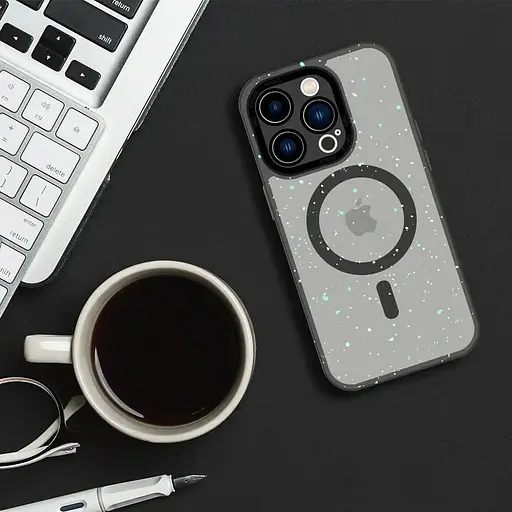 Чехол-накладка DK для Apple iPhone 12 Pro Max MagSafe Composite Matte Splash (black) - фото 5