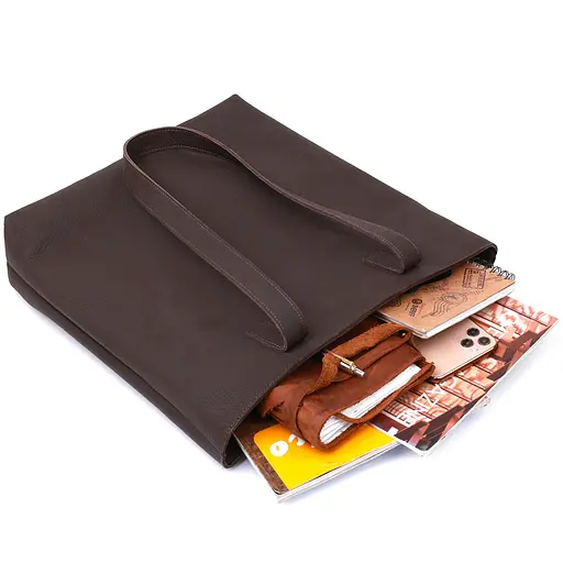 Кожаная женская сумка Shvigel 36х33х8.5 см sum0020192 - фото 6