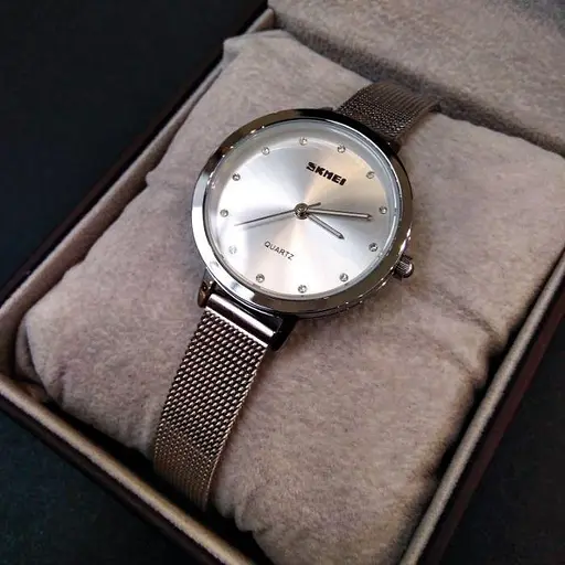 Женские классические часы Skmei 1291 angel (Серебристый) - фото 5