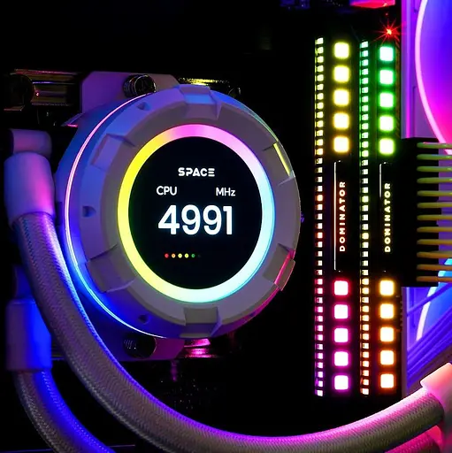 СВО ID-Cooling Space LCD SL360 White (SL360 WHITE) - фото 7