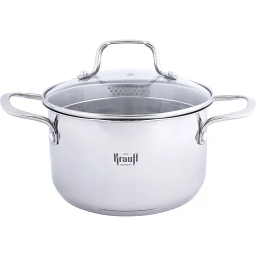 Кастрюля Krauff Cook&Joy со стеклянной крышкой диаметр 20 см 3.5 л (26-238-118)