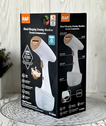 Ручной вертикальный отпариватель RAF R.1285W паровой утюг для одежды с керамической подошвой 1600Вт Белый - фото 10