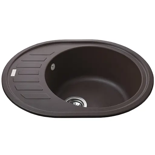 Кухонна мийка гранітна Globus Lux Arno коричневий 620x500мм-А0006, Коричневий - фото 2