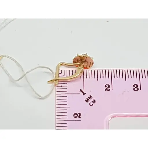 Золоті сережки Столична Ювелірна Фабрика з фіанітами. 110510 - фото 4