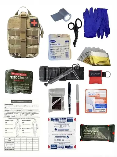 Аптечка укомплектованная №10 Rescue Ready в подсумке с быстрым сбросом - фото 1