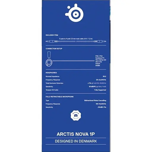 Игровая гарнитура SteelSeries Arctis Nova 1P White MultiPlatform - фото 5