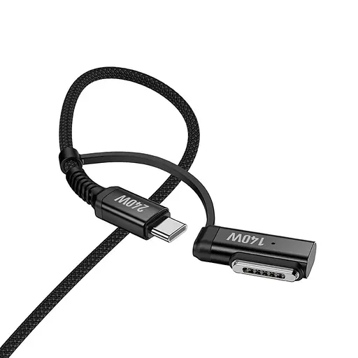 Кабель для зарядки ноутбуков Hoco U142, 2 в 1 magnetic C to C 240W (48V 5A) + Type-C to MagSafe3, 140W (28V 5A) - фото 1