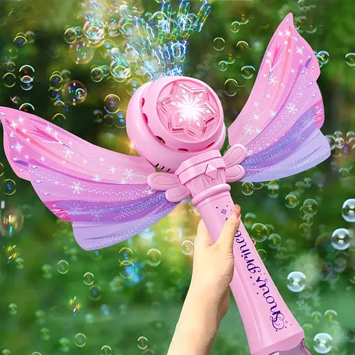 Пістолет з мильними бульбашками SHT 8603 Snow Princess + bottle 130ml Pink - фото 4