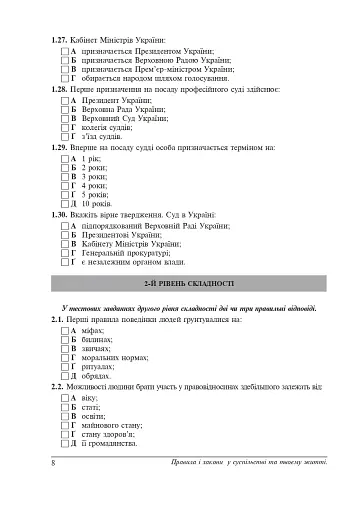 Правознавство. Зошит для самостійних робіт. 9 клас - фото 9