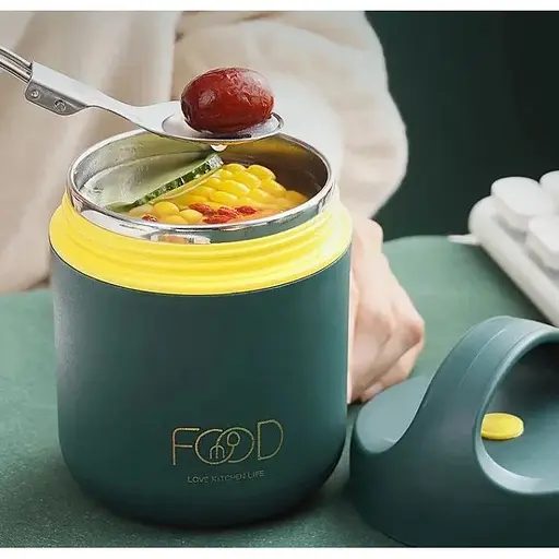 Термос для їжі - ланчбокс FOOD 0,49л харчовий термос з контейнером green - фото 4