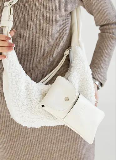 Женская сумка Sambag HOBO S DOLLY Белая 30 х 13 х 8 см (53100808) - фото 6