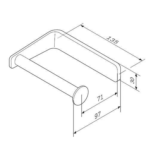 Держатель туалетной бумаги AM.PM Inspire 2.0 хром A50A34100 Хром - фото 7