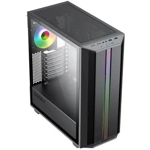 Корпус GameMax Precision черный, без БП, Mid Tower, EATX/ATX/Micro ATX/Mini ITX, 2xUSB 3.0, 1x120 мм ARGB Fan, 1xCOC Turbo - фото 1