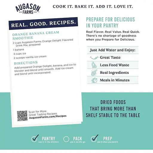 Апельсиновый напиток сублимированный Augason Farms с большим сроком годности до 30 лет 52 порции - фото 3