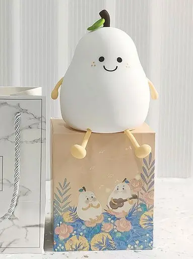 Декоративный детский ночник Веселая Грушка силиконовый аккумуляторный светильник для сна - фото 9