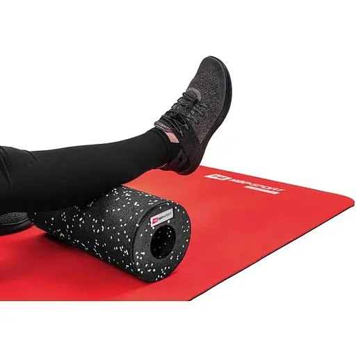 Роллер массажер (валик, ролик) Hop-Sport гладкий EPP 33см HS-P033YG черно-белый - фото 2