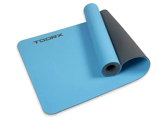 Коврик спортивный Toorx Yoga Professional TPE 183 х 60 х 0,6 см для йоги и фитнеса Azzurro/Antracite (MAT-183) - фото 3