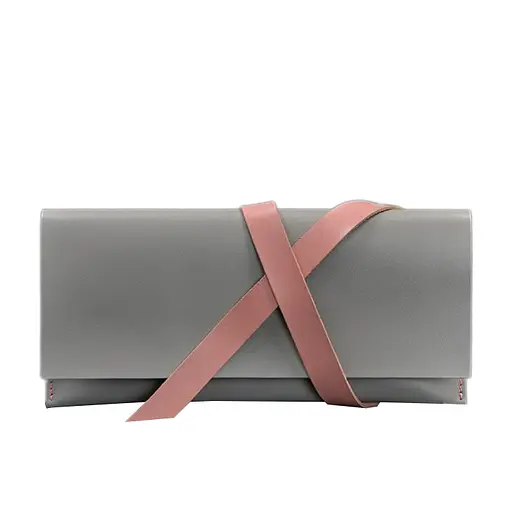 Кожаный женский тревел-кейс Voyager 1.0 Серый с розовым - фото 6