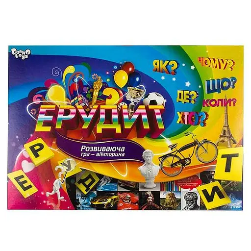 Гра мала настільна Ерудит, укр, Danko Toys