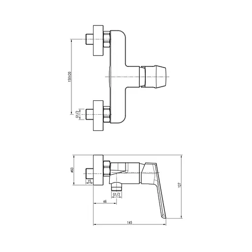 Смеситель для душа TOPAZ LEXI TL 21701-H57-GB - фото 4
