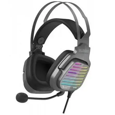 Наушники Bloody G560 Gun Grey игровые микрофон Hi Fi 7.1 виртуальный звук RGB подсветка USB - фото 1