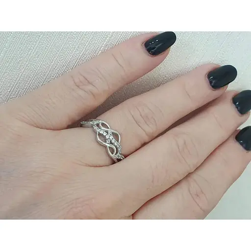 Срібне кільце Агні ВЕНЕЦЬ з фіанітами. 1017/1Р-CZ 17 - фото 2