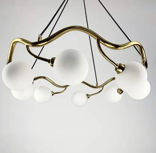 Люстра-кільце з мінімалістичними плафонами | Арт. K 07/8 AB | Line F - фото 3