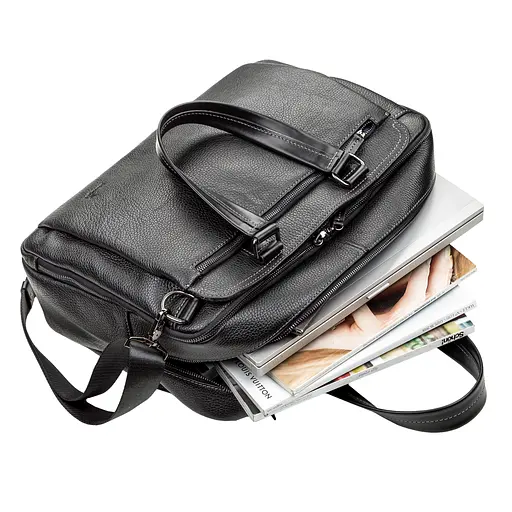 Чоловіча шкіряна сумка SHVIGEL 42х29х11 см sum0013983 - фото 3