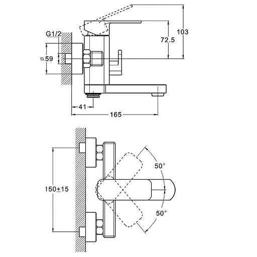 Змішувач для ванни Zegor LEB3-A123YW одноважільний білий 30412 - фото 3