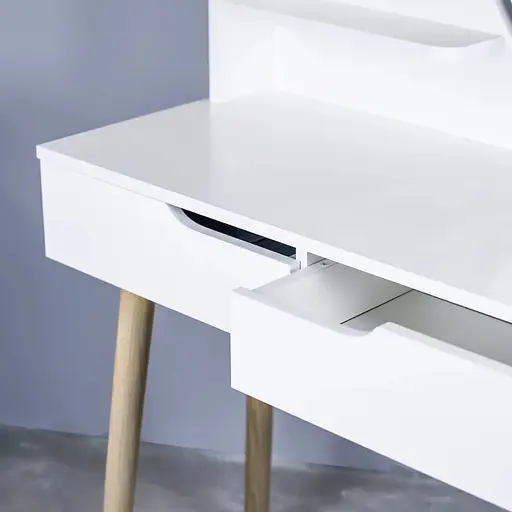 Туалетний столик Jumi Scandi LED + крісло Saida сірий - фото 5