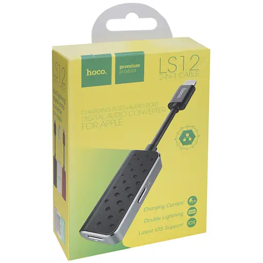 Кабель-переходник Lightning с 1 на 2 Lightning для iPhone 7 8 10 X Hoco LS12 - фото 2