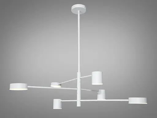 Сучасна новинка, біла лед люстра в спальню, 30Вт - фото 3