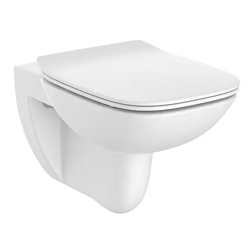 Унитаз подвесной Roca Debba Rimless A34H993000с сидением Soft Close Slim, Белый - фото 1