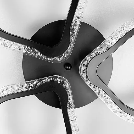 Потолочная LED люстра в черном корпусе на 3 листочка Line.F A 2522/3 - фото 6