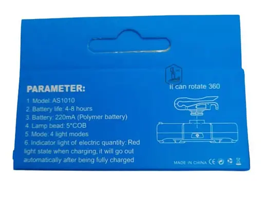 Велосипедна мигалка з білим світлом AS1010 збоку вело фара габарит акумуляторний 4 режими - фото 10