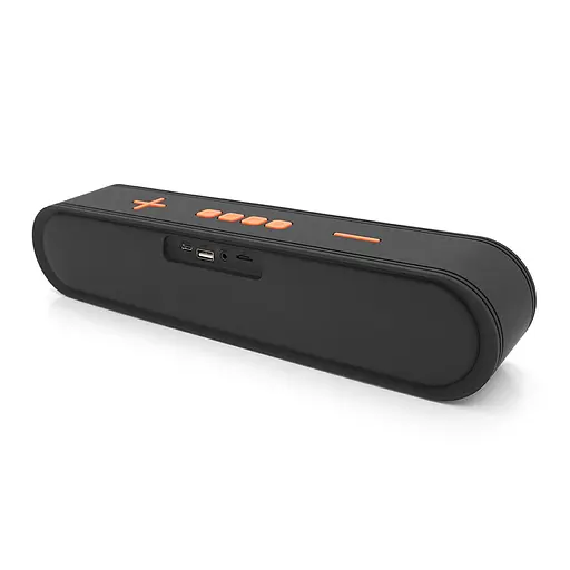Колонка Kisonli LED-915 Bluetooth 5.0, 2х5W, 1200mAh, USB/TF/BT/FM/AUX, DC: 5V/1A, Orange, BOX, Q30 - фото 3