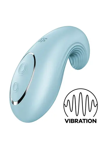 Вібратор Satisfyer Dipping Delight 9 см блакитний - фото 3