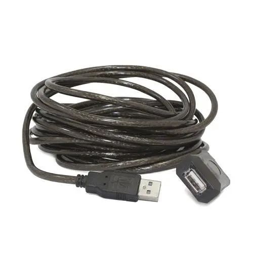 Кабель USB 2.0 AM - USB AF, 10 м, чорний, Cablexpert, активний (UAE-01-10M) - фото 1