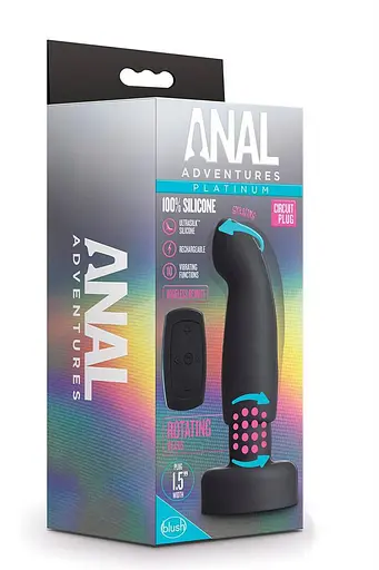 Анальна пробка Anal Adventures Platinum Circuit Plug 14.6 см (чорний) - фото 5