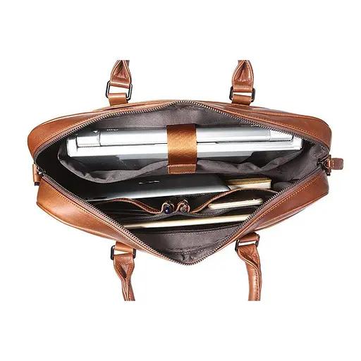 Чоловіча шкіряна сумка John McDee 42х7х29 см sum0026112 - фото 2